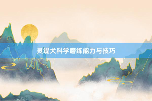 灵缇犬科学磨练能力与技巧
